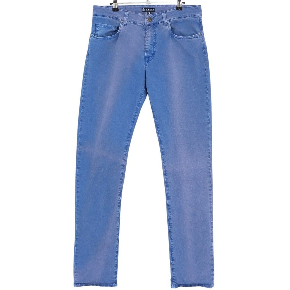 Axel's Vail Colorado Chicago 20 Size 32 Blue Garment Dyed Slim Straight Jeans